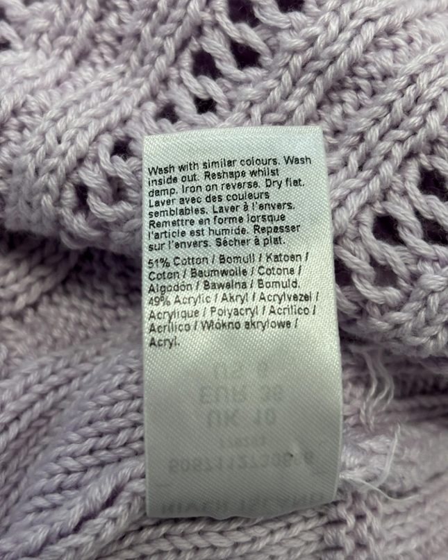 River Island Purple Cable Knit Jewel Button Peplum Cardigan W/Tags