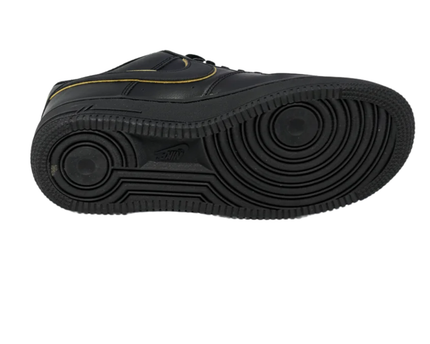 Nike Black and Gold Air Force 1 Low Sneakers