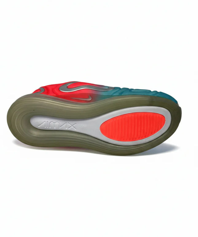 Nike Air Max 720 Teal and Red Sneakers