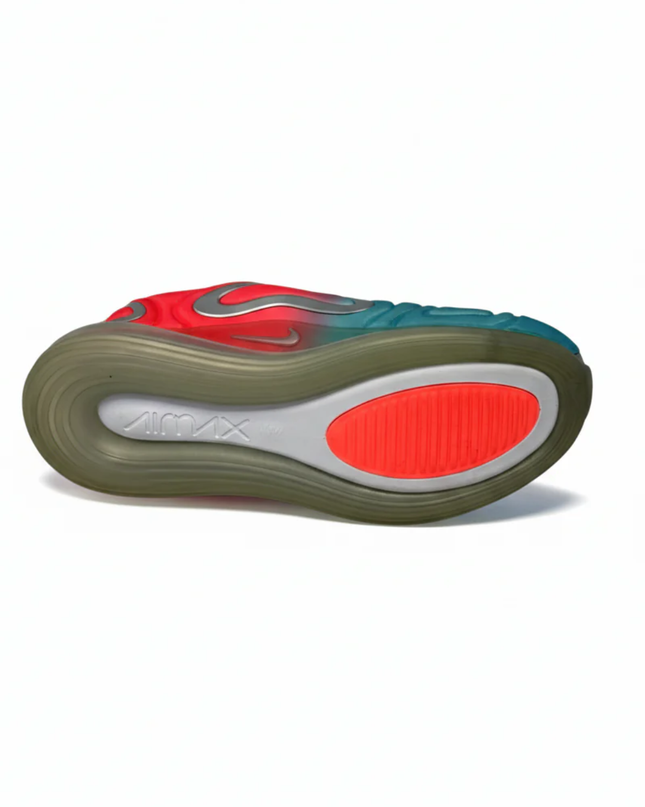 Nike Air Max 720 Teal and Red Sneakers