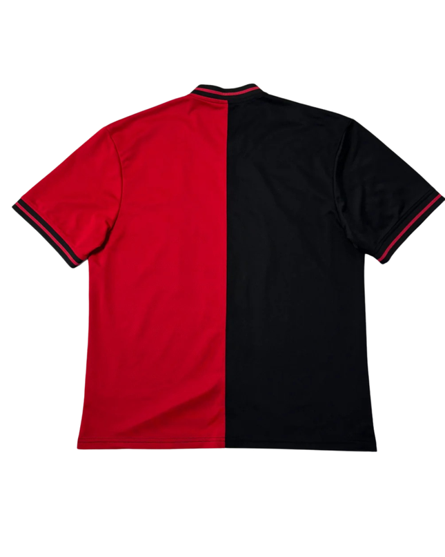 FSBN Red and Black Reckless Graphic Button-Up Baseball Jersey