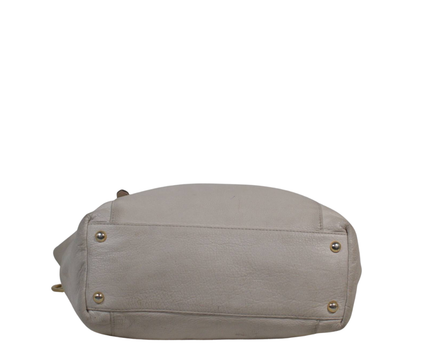 Michael Kors Beige Pebbled Leather Tote Bag
