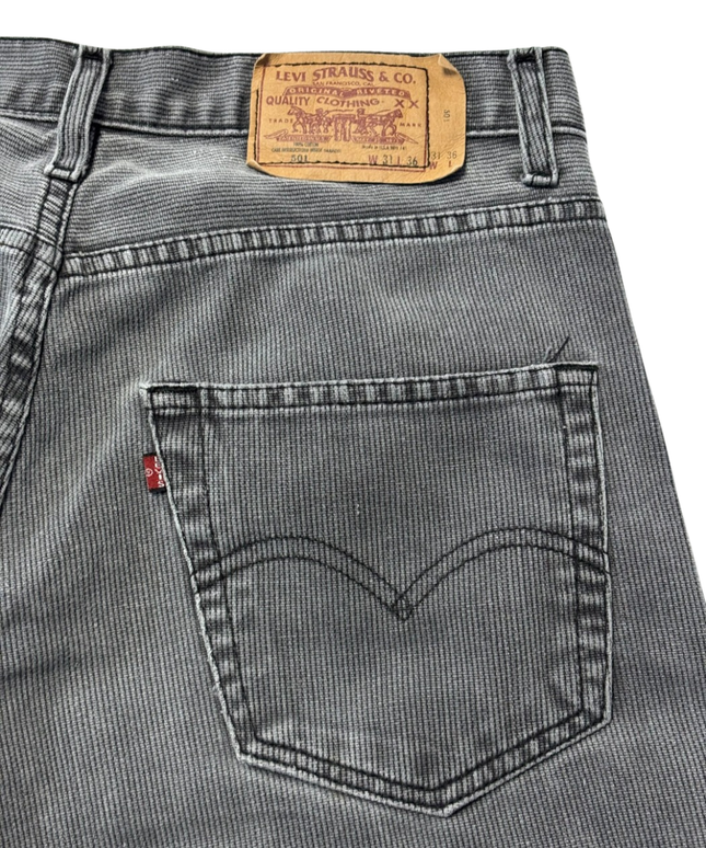 Levi's 501 Grey Textured Straight Leg Jeans