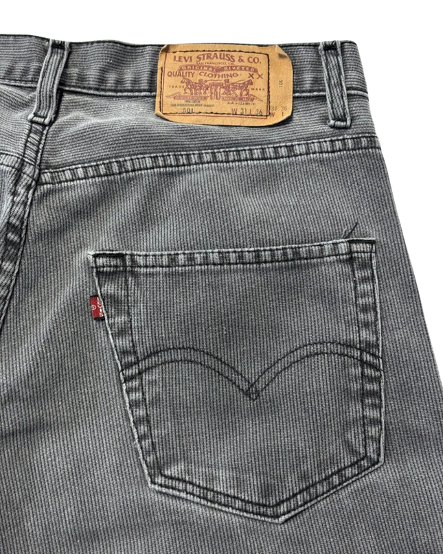 Levi's 501 Grey Textured Straight Leg Jeans