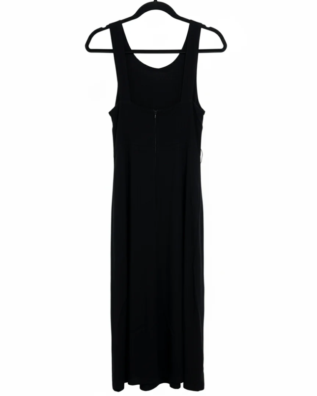 Anthropologie Black Sleeveless Midi Dress with Front Slit
