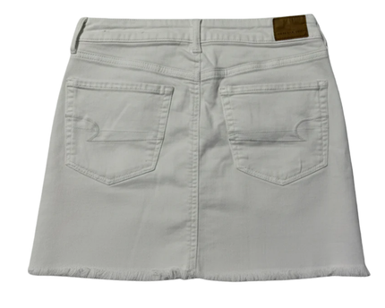 American Eagle White Super Stretch Denim Mini Skirt