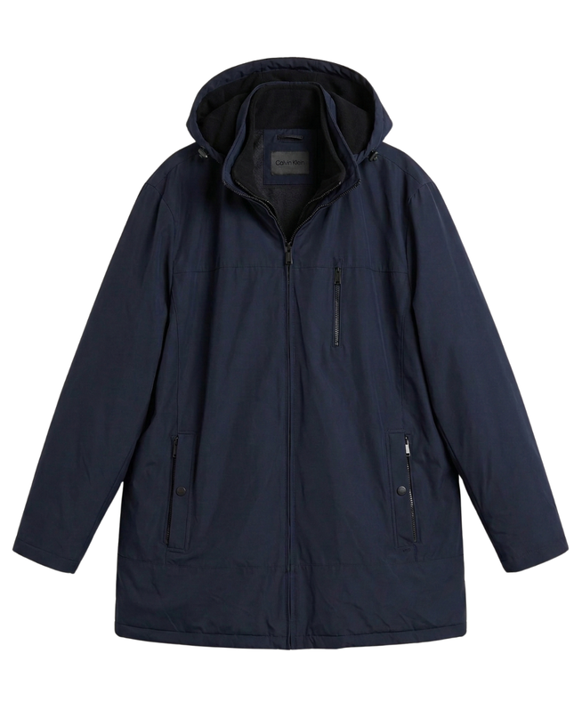 Calvin Klein Navy Blue Hooded Performance Jacket