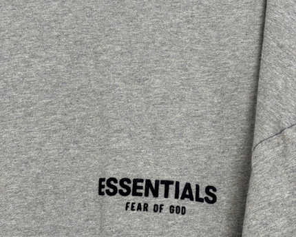 Fear of God Essentials Grey Oversized Long Sleeve T-Shirt