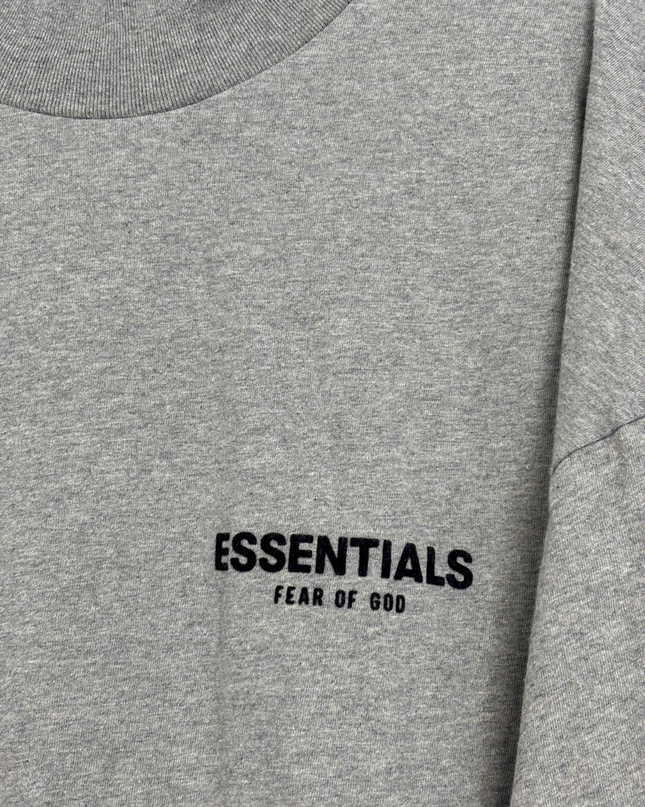 Fear of God Essentials Grey Oversized Long Sleeve T-Shirt