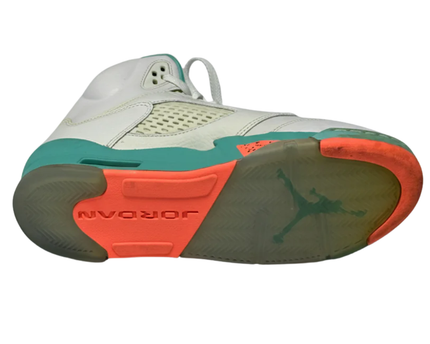 Jordan White/Teal/Orange Air Jordan 5 Retro GS Sneakers
