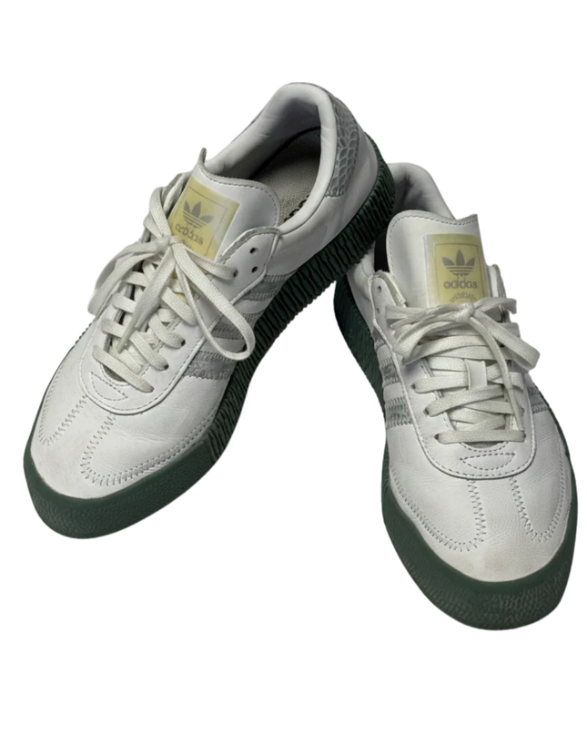 Adidas White SAMBAROSE Iridescent Platform Sneakers