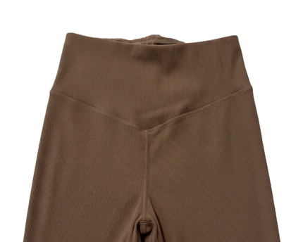 Jason Wu Brown Ribbed High-Rise Leggings