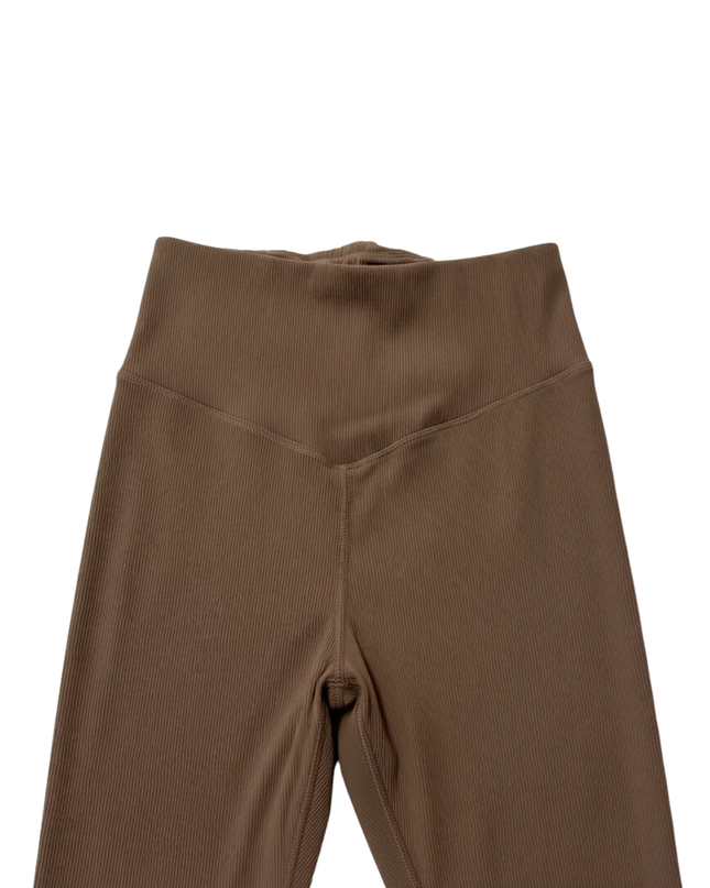 Jason Wu Brown Ribbed High-Rise Leggings