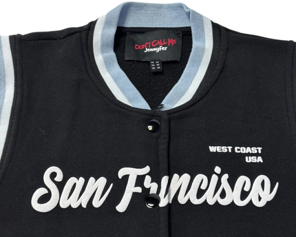 DON'T CALL ME Jennyfer Black San Francisco Varsity Vest