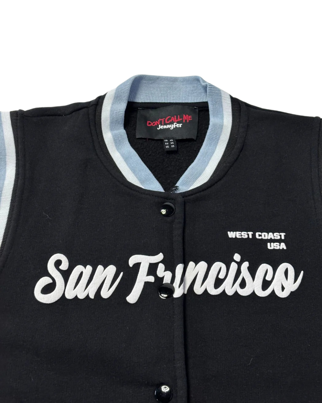 DON'T CALL ME Jennyfer Black San Francisco Varsity Vest