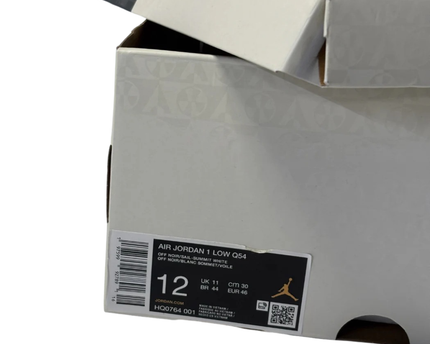 Jordan Air Jordan 1 Low Quai 54 Black/White/Blue Sneakers W/Box