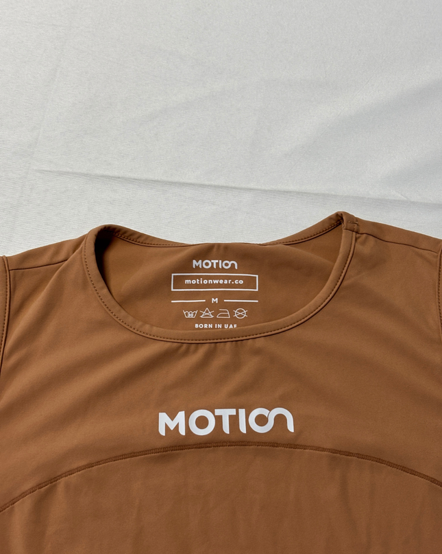 MOTION Brown Performance Tank Top