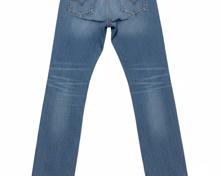 Zara Blue High-Waisted Straight Leg Jeans