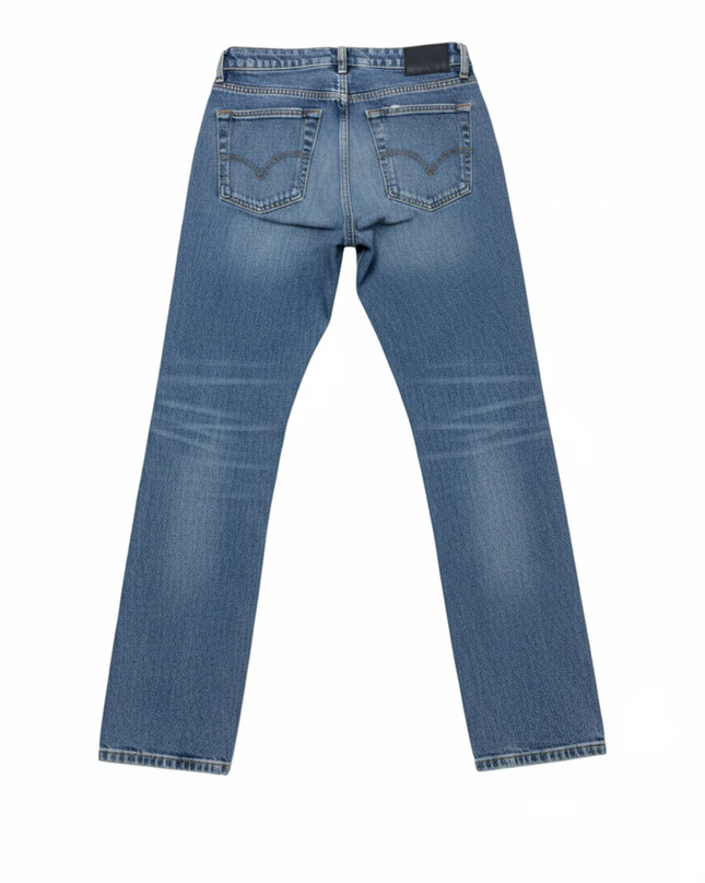 Zara Blue High-Waisted Straight Leg Jeans