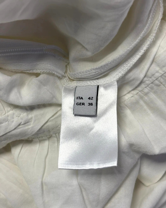 DANIELE ALESSANDRINI White Tiered Halter Maxi Dress