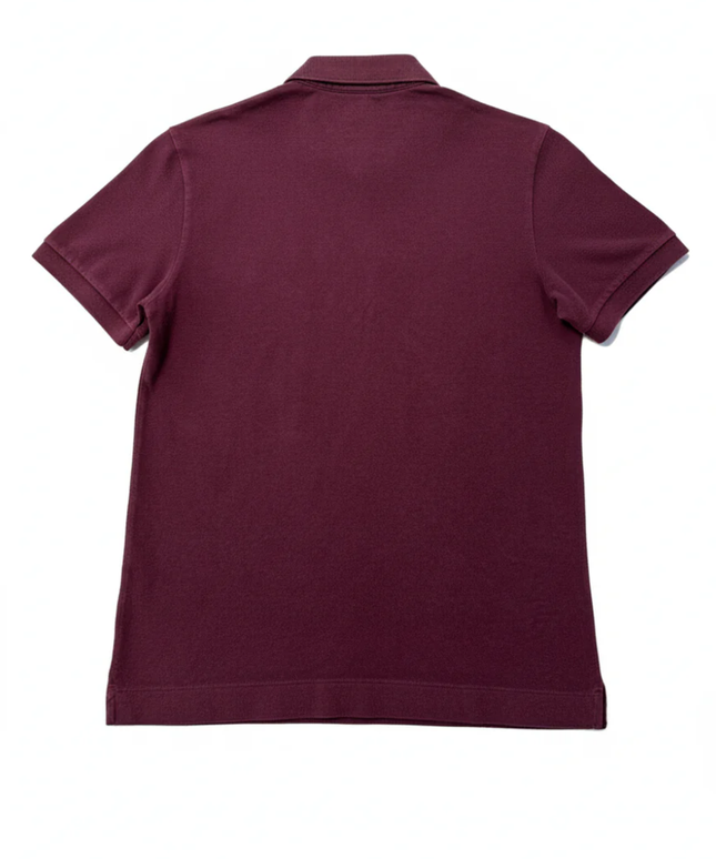 Lacoste Burgundy Regular Fit Short Sleeve Pique Polo Shirt