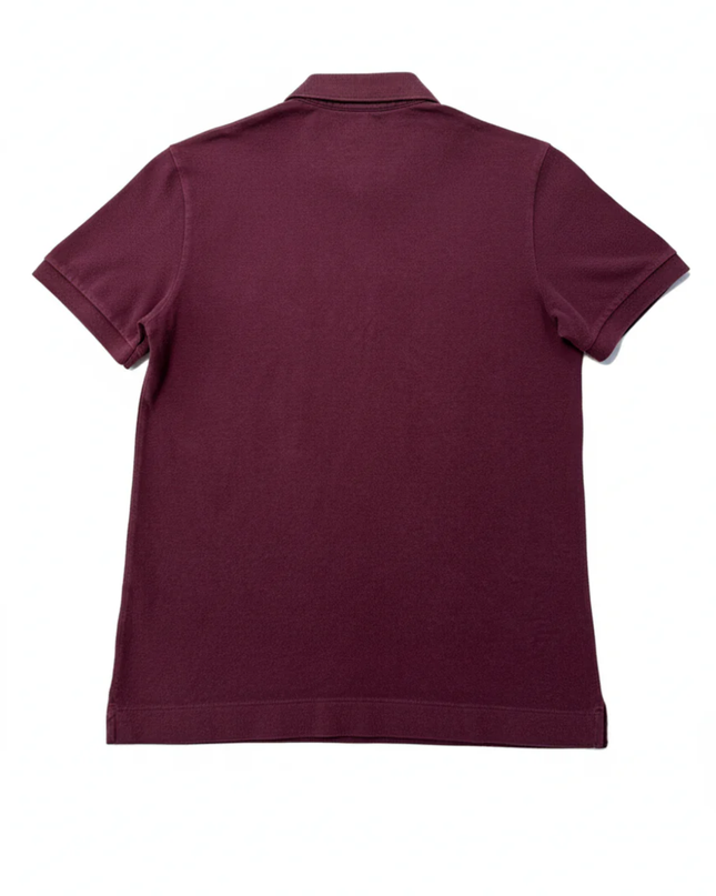 Lacoste Burgundy Regular Fit Short Sleeve Pique Polo Shirt