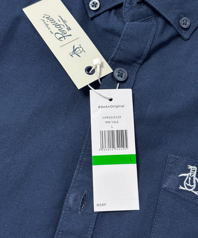 Original Penguin Navy Blue Long-Sleeve Button-Down Shirt