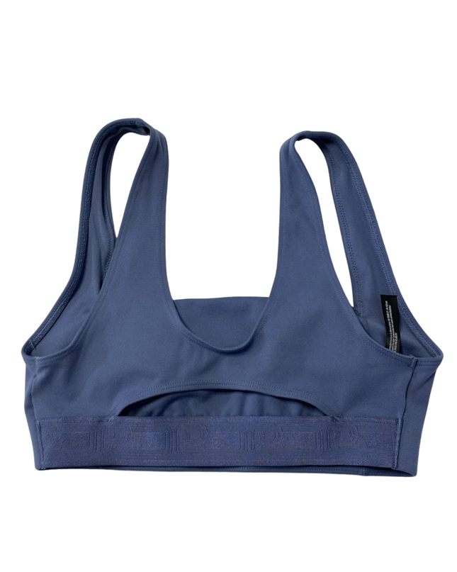 PINK Blue Square Neck Active Cutout Sports Bra