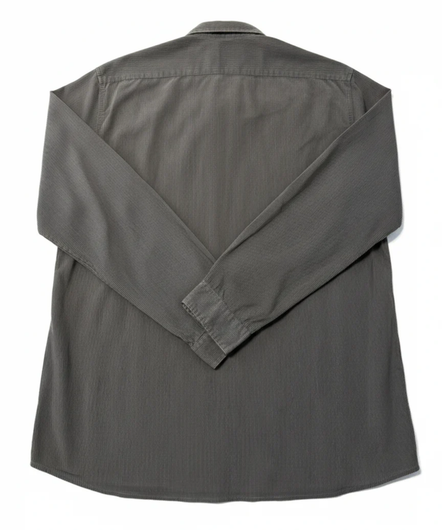 BOSS Regular Fit Grey Micro-Stripe Long Sleeve Shirt