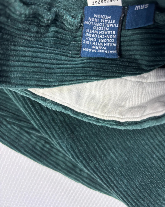 Polo Ralph Lauren Green Andrew Pant Corduroy Pleated Trousers