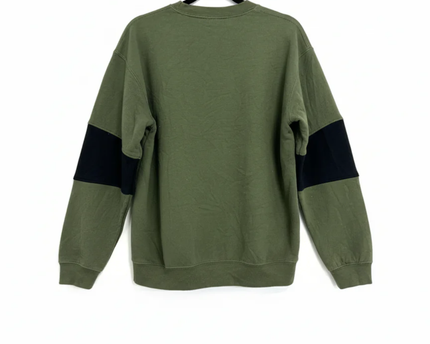 Reworked  Polo Ralph Lauren Green Polo Bear Color-Block Sweatshirt