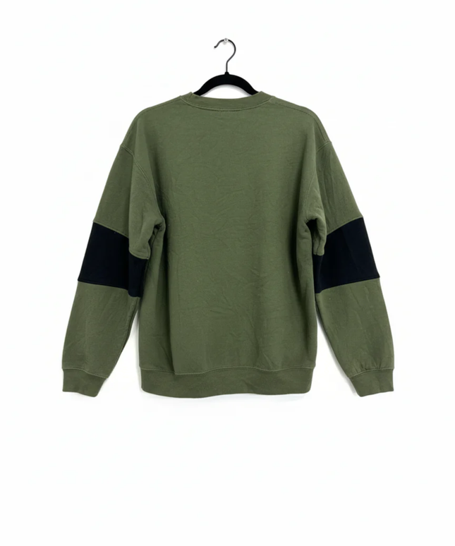 Reworked  Polo Ralph Lauren Green Polo Bear Color-Block Sweatshirt