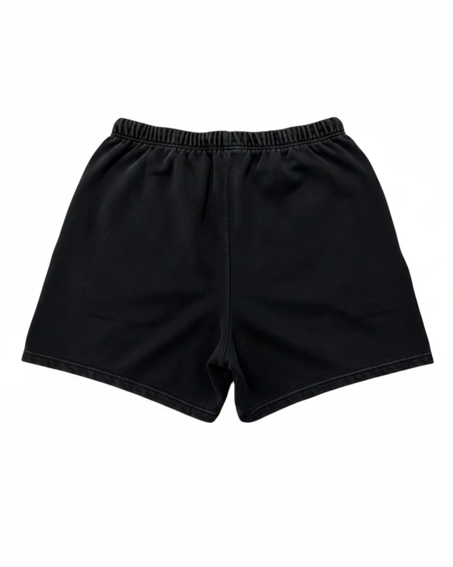 SUMWON Black Acid Wash Sweat Shorts
