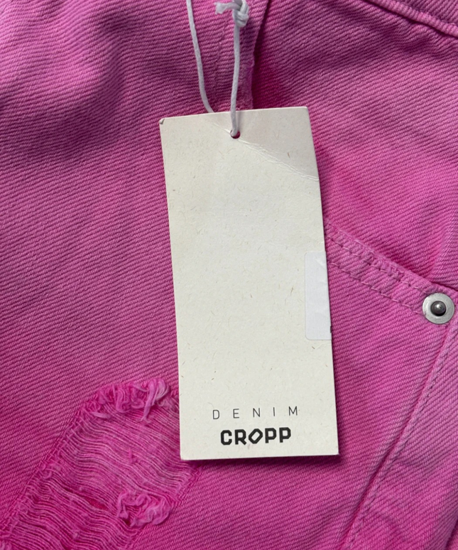 Cropp Vibrant Pink Distressed Denim Shorts W/Tags