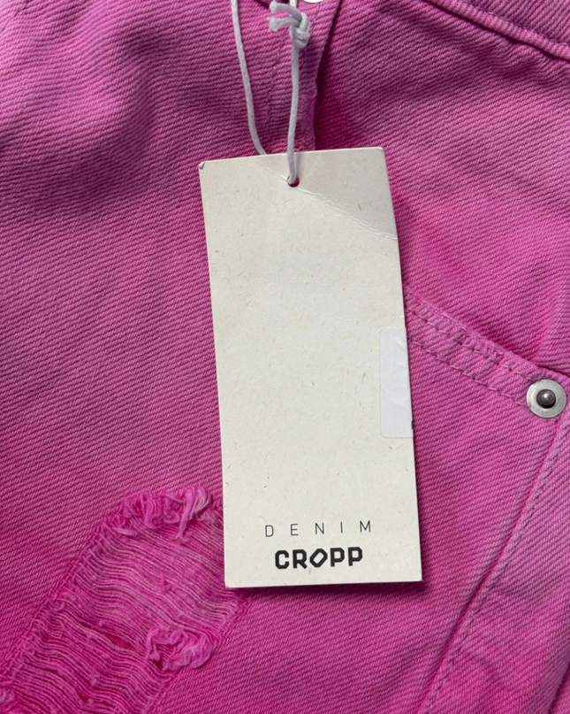 Cropp Vibrant Pink Distressed Denim Shorts W/Tags