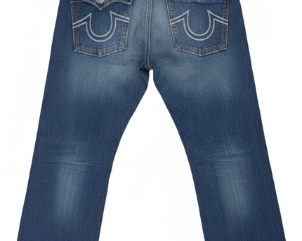 True Religion Blue Straight Leg Jeans