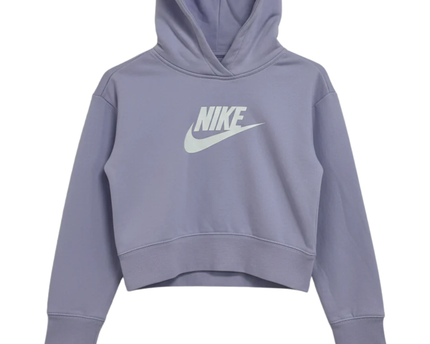 Nike Purple Cropped Fleece Hoodie