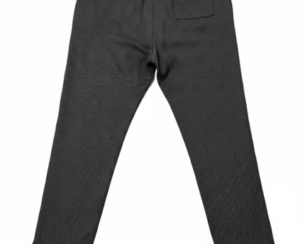 MANGO Grey Textured Drawstring Trousers