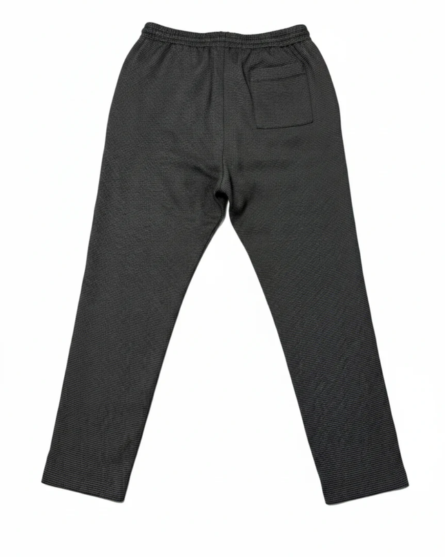 MANGO Grey Textured Drawstring Trousers