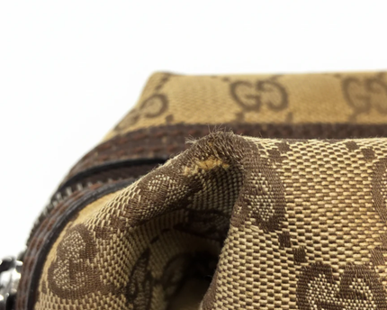 Gucci Brown GG Canvas Satchel Bag