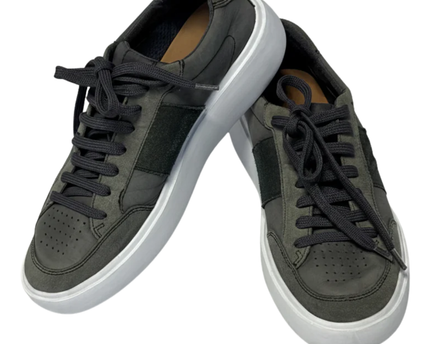 GEOX Men's Grey Platform Casual Sneakers