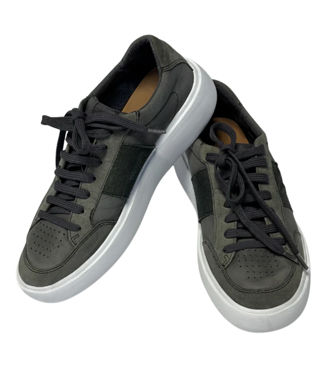 GEOX Men's Grey Platform Casual Sneakers