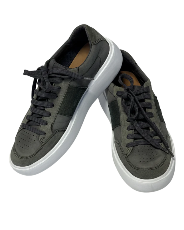 GEOX Men's Grey Platform Casual Sneakers