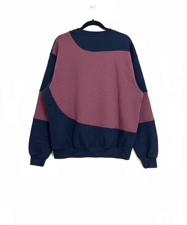 Reworked Polo Ralph Lauren Navy/Maroon Polo Bear Colorblock Sweatshirt