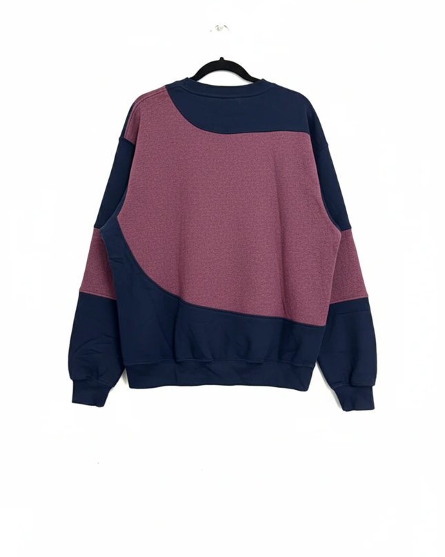 Reworked Polo Ralph Lauren Navy/Maroon Polo Bear Colorblock Sweatshirt