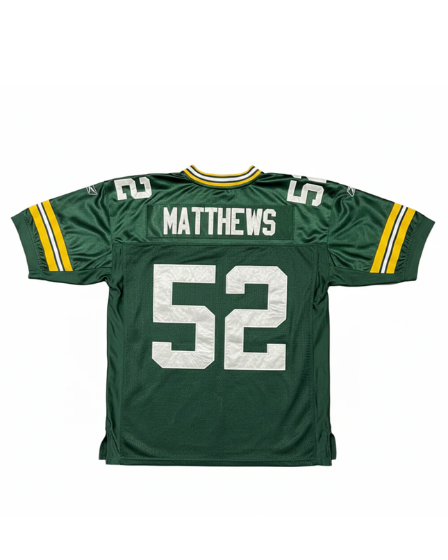 Reebok Green Green Bay Packers Clay Matthews #52 NFL Jersey