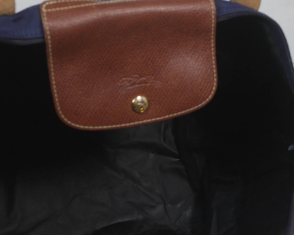 Longchamp Navy Blue Le Pliage Large Shoulder Tote Bag
