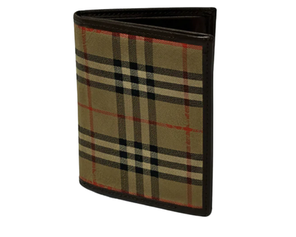 Vintage Burberrys Beige Check Cardholder Set