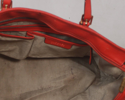 Michael Kors Red Saffiano Leather Tote Bag