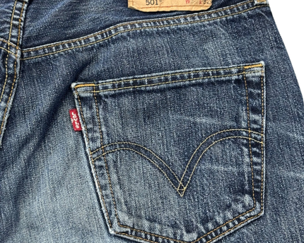 Levi's 501 Original Fit Blue Straight Leg Jeans